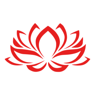 Lotus Flower Decal (Red)